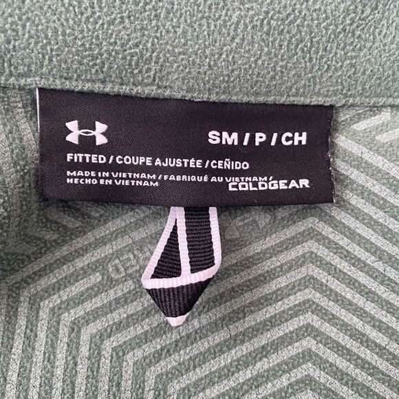 Under Armour men S cold gear Infrared fitted full zip jacket olive green - Picture 7 of 13